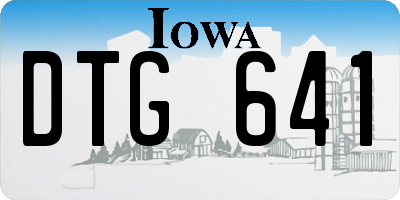 IA license plate DTG641