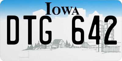 IA license plate DTG642