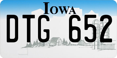 IA license plate DTG652