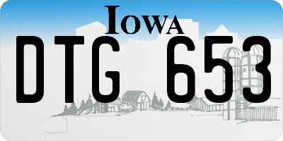 IA license plate DTG653