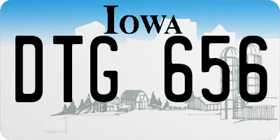 IA license plate DTG656