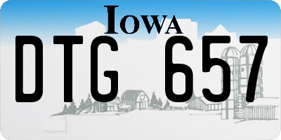 IA license plate DTG657