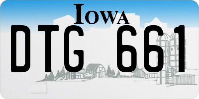 IA license plate DTG661