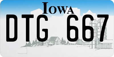 IA license plate DTG667