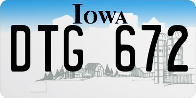 IA license plate DTG672
