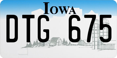 IA license plate DTG675