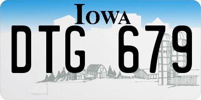 IA license plate DTG679