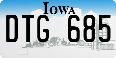 IA license plate DTG685