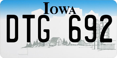 IA license plate DTG692