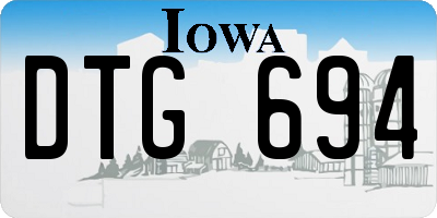 IA license plate DTG694