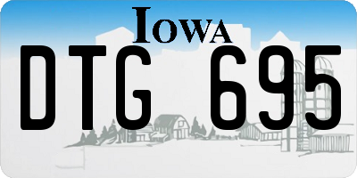 IA license plate DTG695