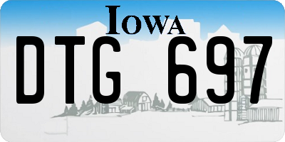 IA license plate DTG697