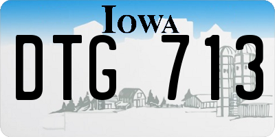 IA license plate DTG713