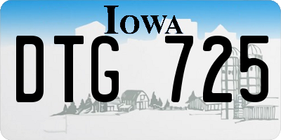 IA license plate DTG725