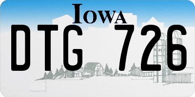 IA license plate DTG726