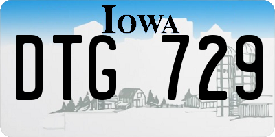 IA license plate DTG729