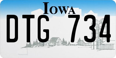 IA license plate DTG734