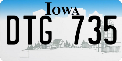 IA license plate DTG735