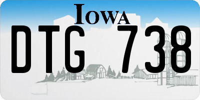 IA license plate DTG738