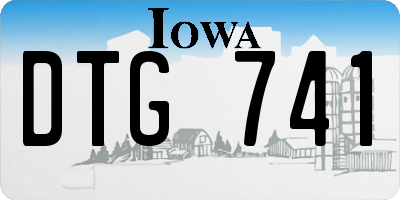 IA license plate DTG741