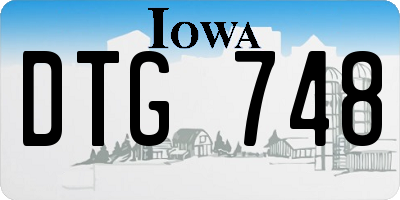 IA license plate DTG748