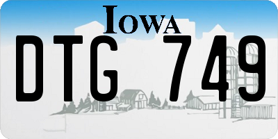 IA license plate DTG749