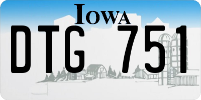 IA license plate DTG751