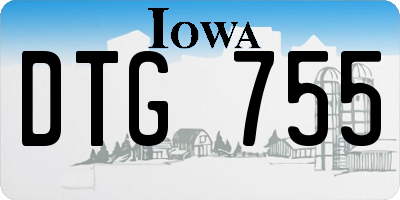 IA license plate DTG755