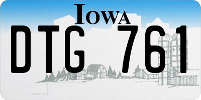 IA license plate DTG761