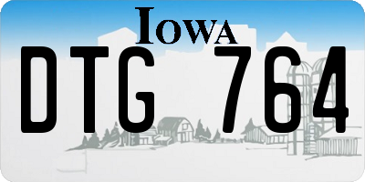 IA license plate DTG764