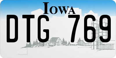 IA license plate DTG769