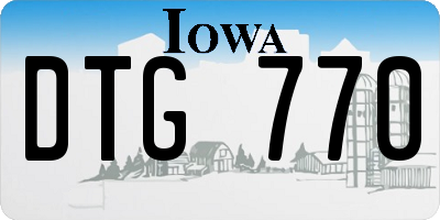 IA license plate DTG770