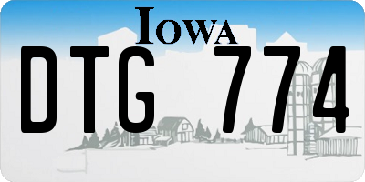 IA license plate DTG774