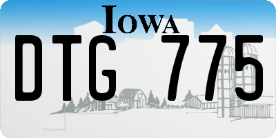 IA license plate DTG775
