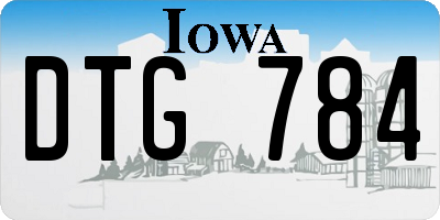 IA license plate DTG784