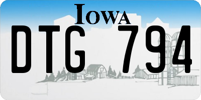 IA license plate DTG794