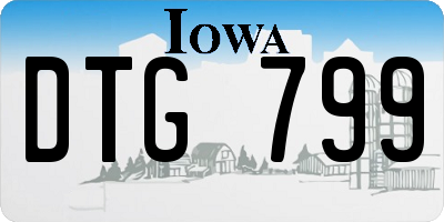 IA license plate DTG799