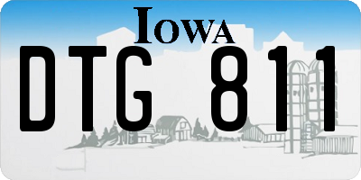 IA license plate DTG811