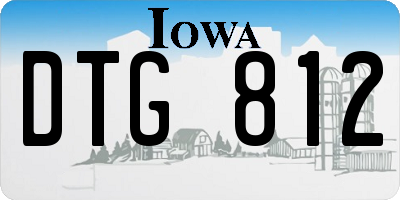 IA license plate DTG812