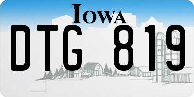 IA license plate DTG819