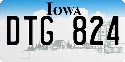 IA license plate DTG824