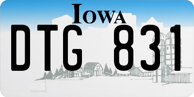 IA license plate DTG831