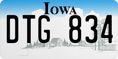 IA license plate DTG834