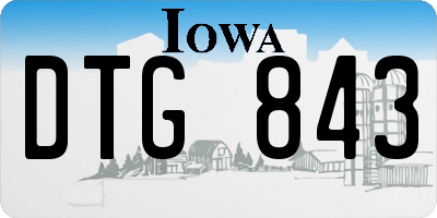 IA license plate DTG843