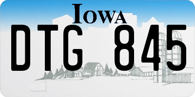 IA license plate DTG845