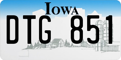 IA license plate DTG851