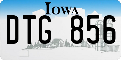 IA license plate DTG856