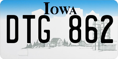 IA license plate DTG862