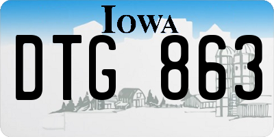 IA license plate DTG863
