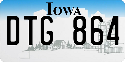 IA license plate DTG864